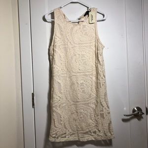 forever 21 dress beige cream mini sleeveless